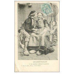 carte postale ancienne 71 FLEURVILLE. Les Courtisailles 1906 n°3