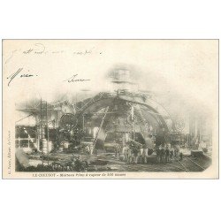 carte postale ancienne 71 LE CREUSOT. Marteau Pilon à vapeur 1902. Usines Schneider
