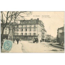 71 MACON. Fiacre Rue Gambetta 1907