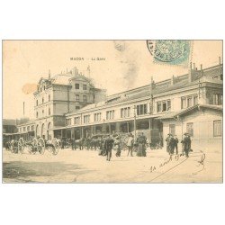 carte postale ancienne 71 MACON. La Gare 1906