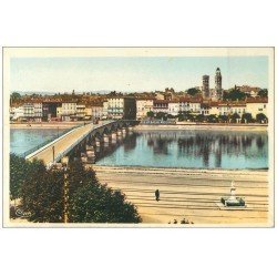 carte postale ancienne 71 MACON. Pont sur la Saône