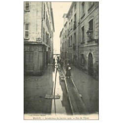 carte postale ancienne 71 MACON. Rue de l'Epée inondations de 1910