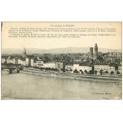 carte postale ancienne 71 MACON. Vue et tampon Militaire