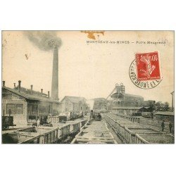 carte postale ancienne 71 MONTCEAU-LES-MINES. Puits Maugrand 1909