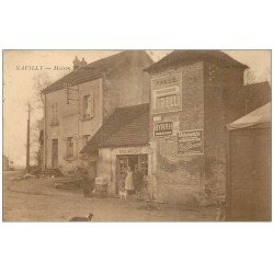 71 NAVILLY. Boulangerie Maison Marmont 1923. Affiche BYRRH et PIRELLI