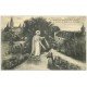 carte postale ancienne 71 PARAY-LE-MONIAL. Apparition du Sacré-Coeur sous le Noisetier 1913