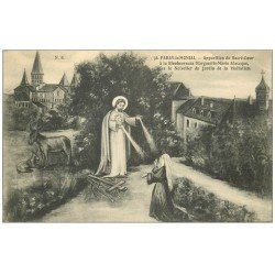 carte postale ancienne 71 PARAY-LE-MONIAL. Apparition du Sacré-Coeur sous le Noisetier 1913