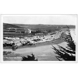 carte postale ancienne 71 PENTREZ-LES-BAINS. Plage carte photo avec Bus et Autocars