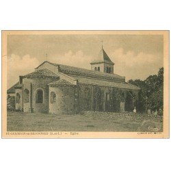 carte postale ancienne 71 SAINT-GERMAIN-EN-BRIONNAIS. Eglise et Cimetière