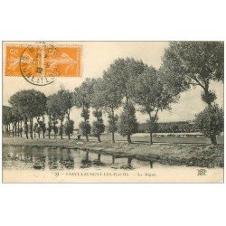 carte postale ancienne 71 SAINT-LAURENT-LES-MACON. La Digue 1922