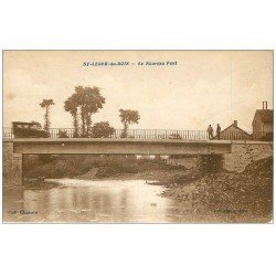 carte postale ancienne 71 SAINT-LEGER-DU-BOIS. Le Nouveau Pont 1938