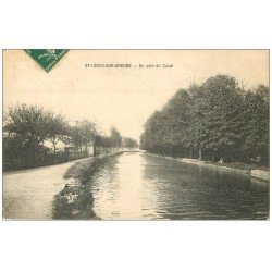 carte postale ancienne 71 SAINT-LEGER-SUR-DHEUNE. Un coin du Canal 1907