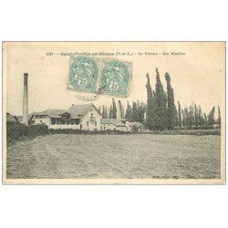 carte postale ancienne 71 SAINT-MARTIN-EN-BRESSE. La Vrenne. Les Moulins 1907