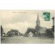 carte postale ancienne 71 SAINT-YAN. Place de l'Eglise 1907 Burtin débitant