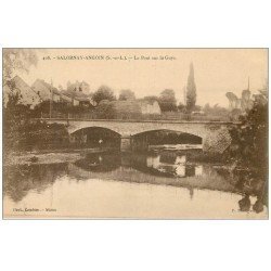 carte postale ancienne 71 SALORNAY-ANGOIN. Le Pont sur la Guye
