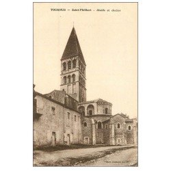 carte postale ancienne 71 TOURNUS. Abside et Clocher Saint-Philibert
