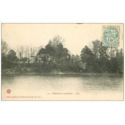 carte postale ancienne 71 VERDUN-SUR-LE-DOUBS. L'Île 1907