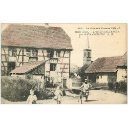 68 ALTENOCH. Le Village avec Militaire cycliste. Guerre 1914