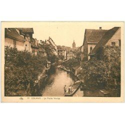 carte postale ancienne 68 COLMAR. La Petite Venise avec barge