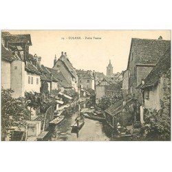 carte postale ancienne 68 COLMAR. Nombreuses barges sur la Petite Venise