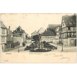 carte postale ancienne 68 COLMAR. Schwarzenbergplatz 1906