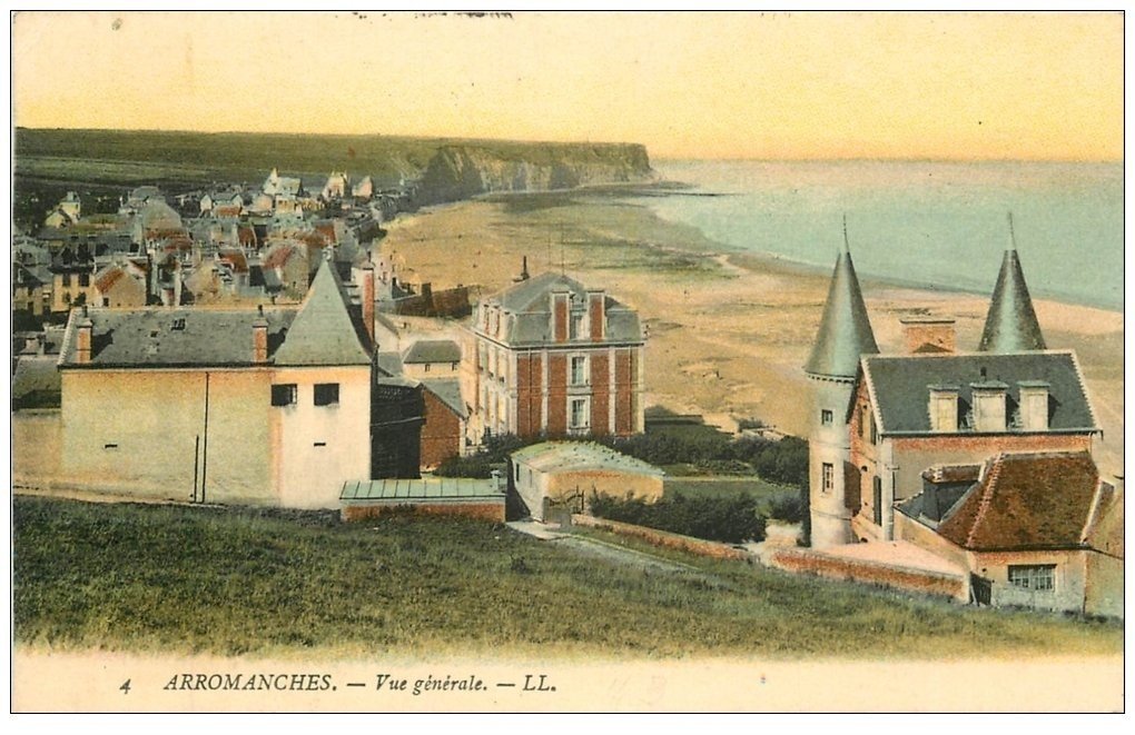 carte postale ancienne 14 ARROMANCHES. Vue générale 1912