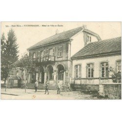 68 FOUSSEMAGNE. Hôtel de Ville et Ecoles 1918