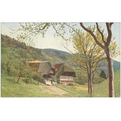 carte postale ancienne 68 GUEBWILLER. Chalet Ferme Maison n° 3122 pour Sélestat 1924