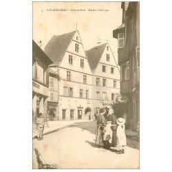 carte postale ancienne 68 KAYSERSBERG. Grande Rue Maison Gothique
