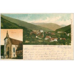 carte postale ancienne 68 LAUTENBACH. Village et Eglise 1900