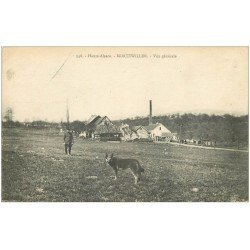 carte postale ancienne 68 MORTZWILLER. Militaire Dresseur de Chien Berger Allemand