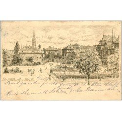 carte postale ancienne 68 MULHOUSE. Entrée de la Ville 1905