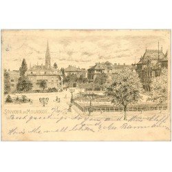 carte postale ancienne 68 MULHOUSE. Entrée de la Ville 1905