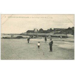 carte postale ancienne 14 ASNELLES-LA-BELLE-PLAGE. Jeu de Croquet sur la Plage