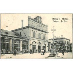 68 MULHOUSE. La Gare 1908 Banhof