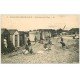 carte postale ancienne 14 ASNELLES-LA-BELLE-PLAGE. Les Cabines sur la Plage 1932