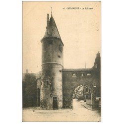 carte postale ancienne 68 MULHOUSE. Le Bollwerk 1924. Affiche Chicorie Arlatte