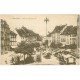 carte postale ancienne 68 MULHOUSE. Le Marché Place Hôtel de Ville 1919