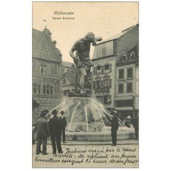 carte postale ancienne 68 MULHOUSE. Neuer Brunnen 1906 La Fontaine