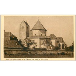 carte postale ancienne 68 OTTMARSHEIM. Eglise octogone