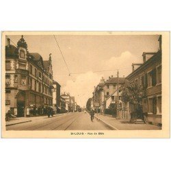 carte postale ancienne 68 SAINT-LOUIS. Rue de Bâle 1946 1947