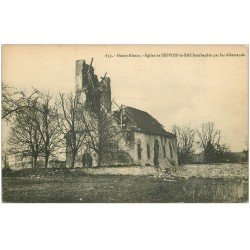 carte postale ancienne 68 SEPPOIS-LE-BAS. Eglise bombardée