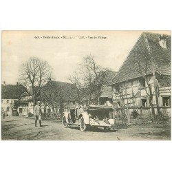 carte postale ancienne 68 SOPPER-LE-HAUT. Superbe Voiture décapotable et Militaire