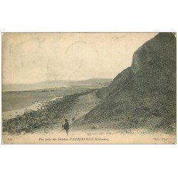 carte postale ancienne 14 AUBERVILLE. Falaises 1907