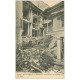 carte postale ancienne 68 THANN. Rue des Cigognes bombardée en 1915 personnage