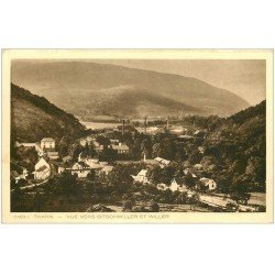 carte postale ancienne 68 THANN. Vue vers Bitschwiller et Willer