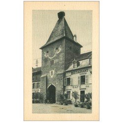 carte postale ancienne 68 TURCKHEIM. Restaurant Café Porte de France