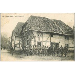 68 WOLFERSDORF. Militaires Soldats Poilus et Cycliste 1919
