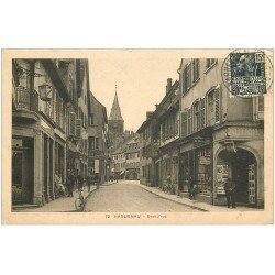 carte postale ancienne 67 HAGUENAU HAGENAU. Grand Rue 1931 Papeterie