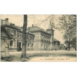 carte postale ancienne 67 HAGUENAU HAGENAU. La Gare 1926